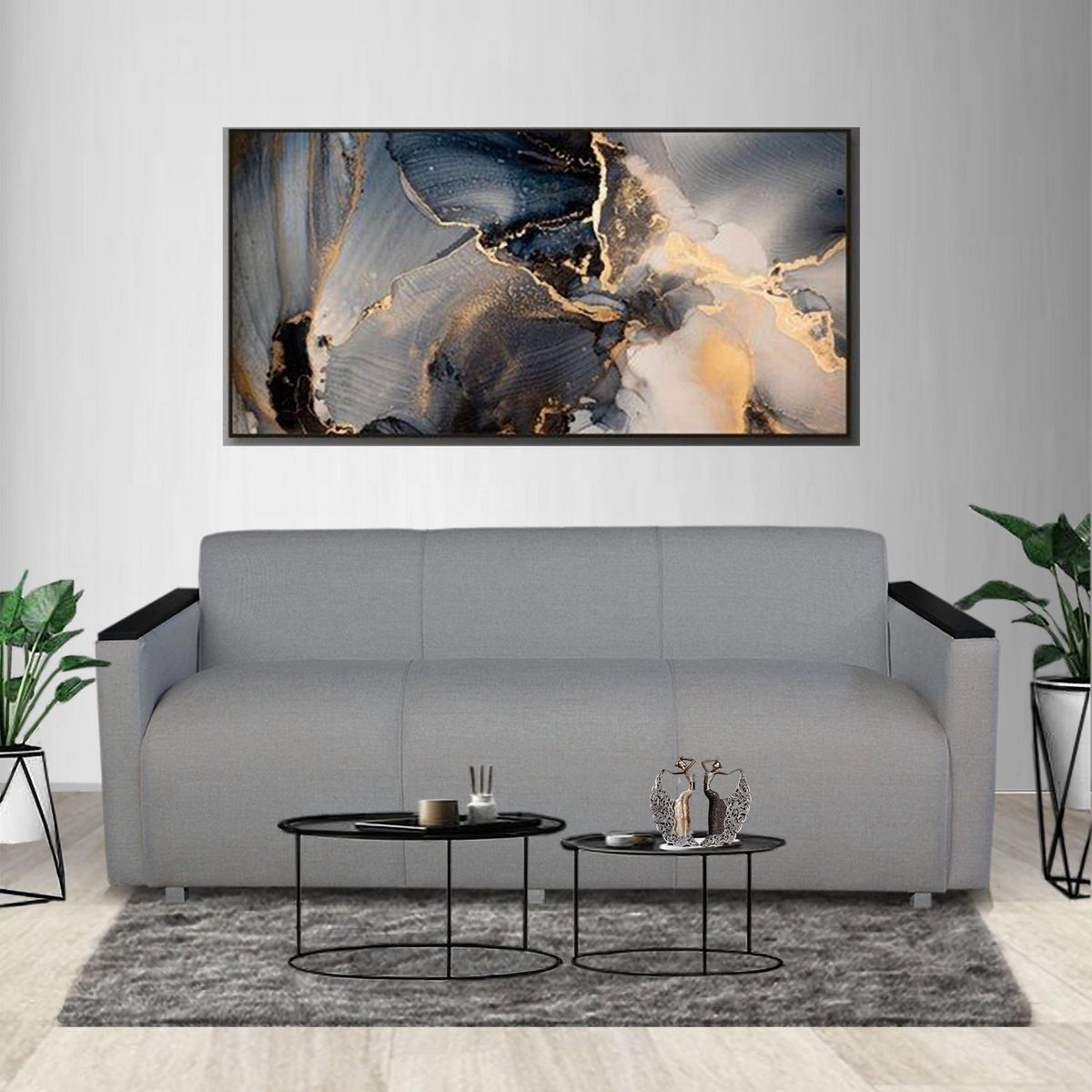 CASA BELLA - Sofá 3 Cuerpos Nepal Gris