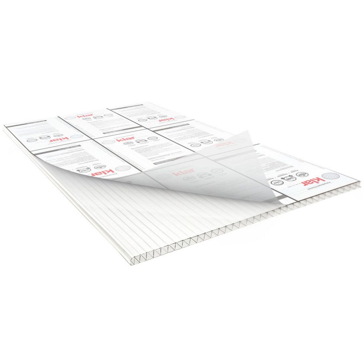 KLAR - Policarbonato Alv Blanco 1.05x5.8m 6mm Klar