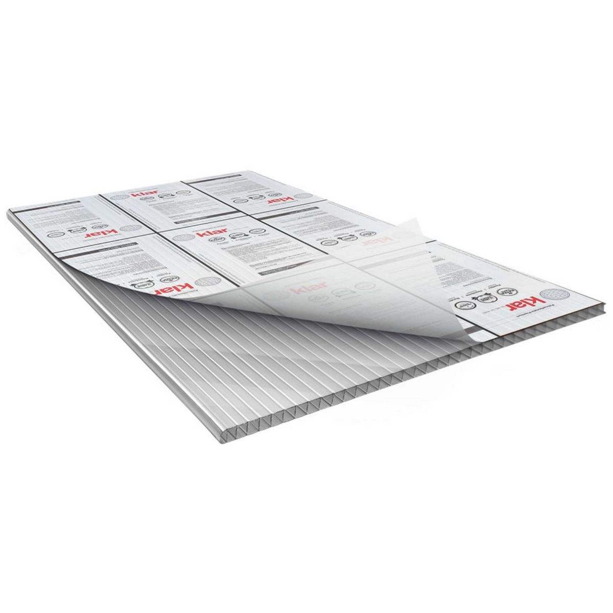 KLAR - Policarbonato Alv Gris 1.05x2.9m 6mm Klar
