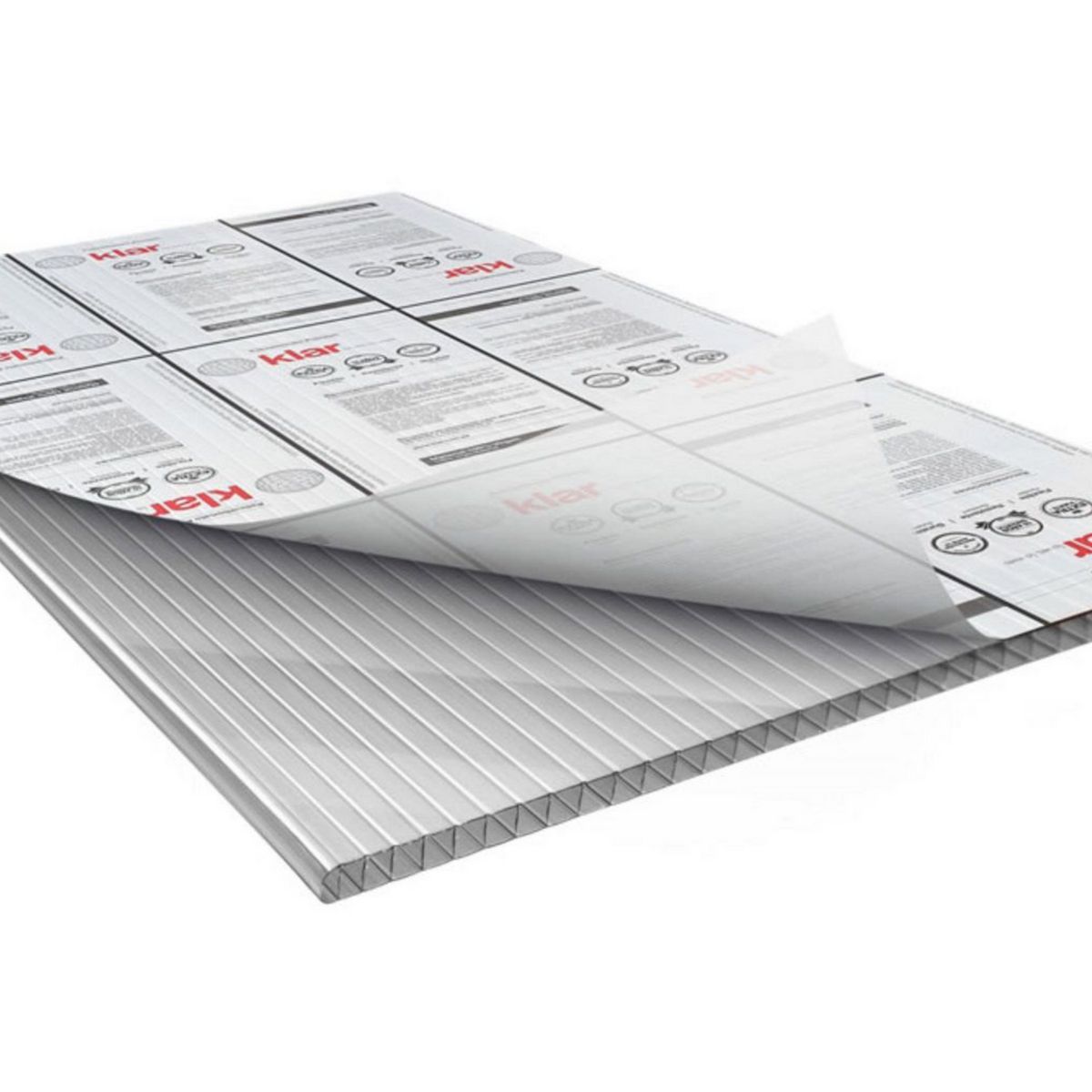 KLAR - Policarbonato Alv Gris 1.05x2.9m 6mm Klar