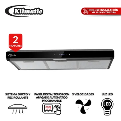 Campana Convencional 90cm Volendam Negro