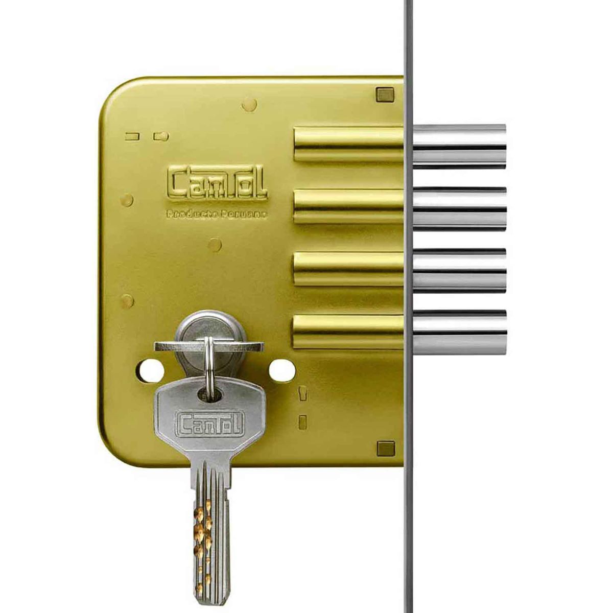 CANTOL - Cerradura de Embutir Acero Inox Llave Mariposa