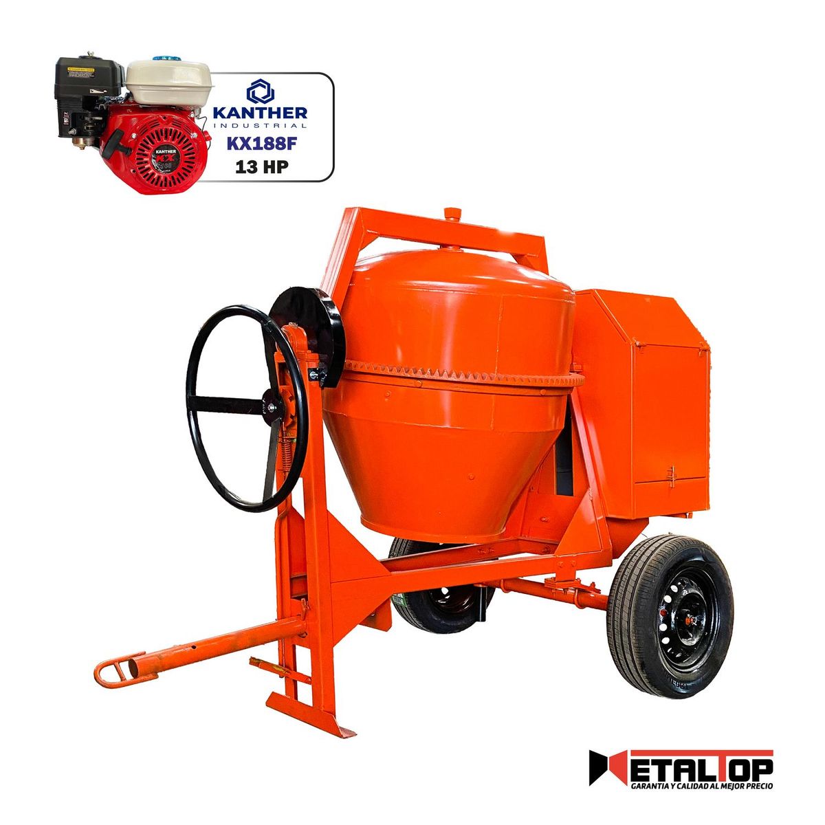  - Mezcladora Concreto tipo trompo 11p3 c/motor kanther 13hp