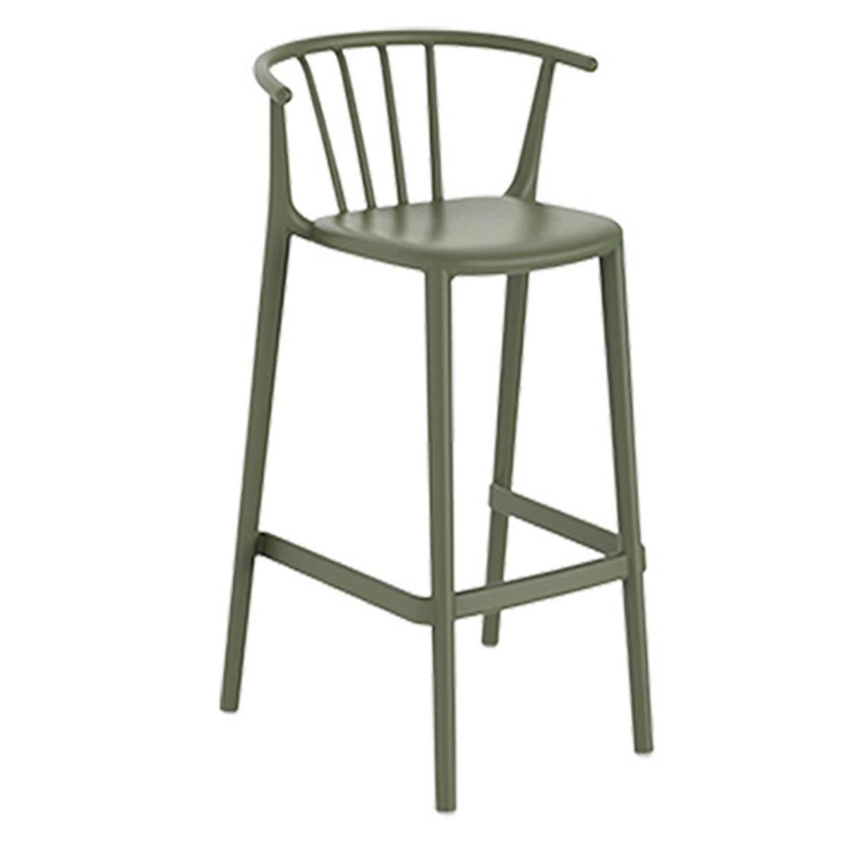 ZIYAZ - Silla Bar Woody H65 Gris Verdoso