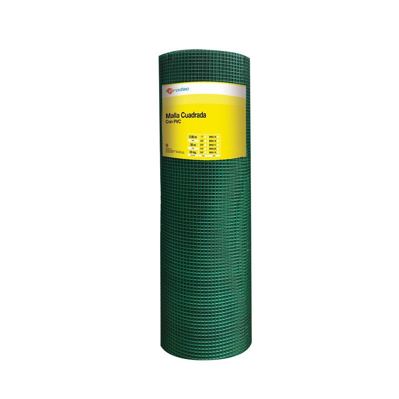 PRODAC - Malla Cuad Pvc 1/4X21,5Bwg-0,9X30 Liv-P+