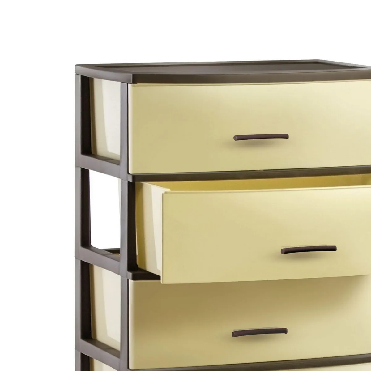 POLINPLAST - Cómoda Smart Plástica 4 Cajones Crema