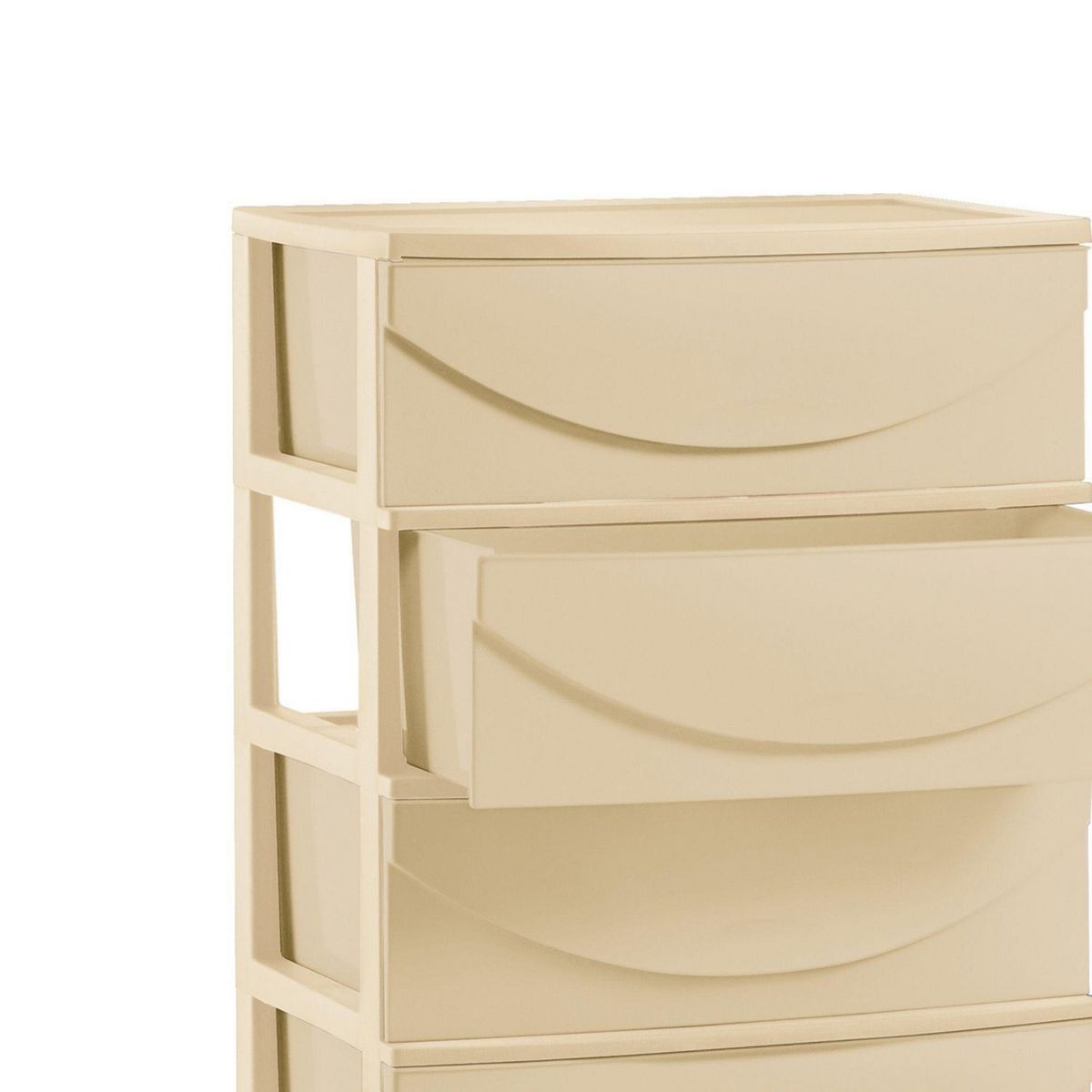 POLINPLAST - Cómoda Happy Plastica 5 Cajones Crema