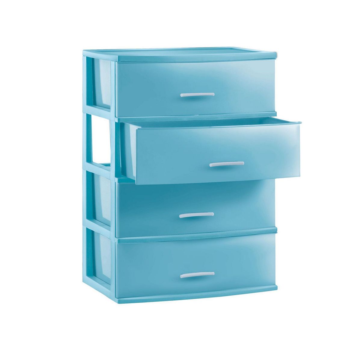 POLINPLAST - Cómoda Smart Plástica 4 Cajones Celeste