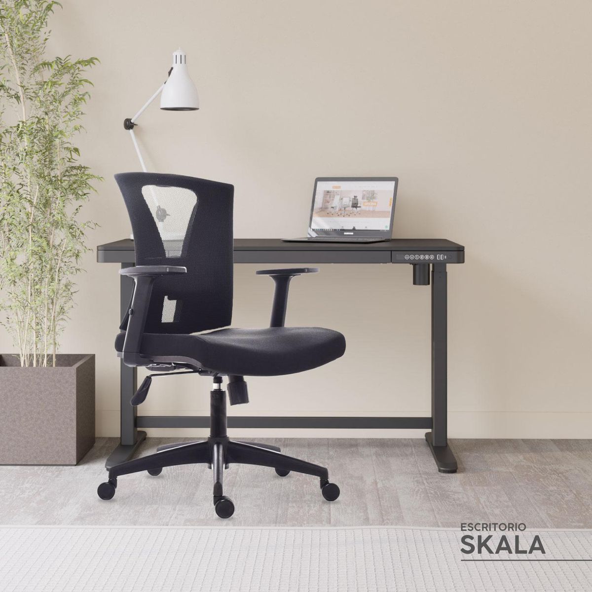 BONNO - Escritorio con Altura Ajustable Skala Negro