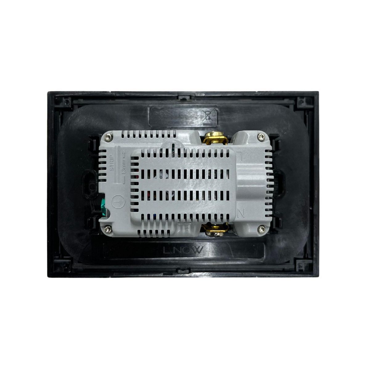 BTICINO - Toma Duplex Combi 2P + T Universal 16A-250V + 2 USB tipo A + A Living Now Negro