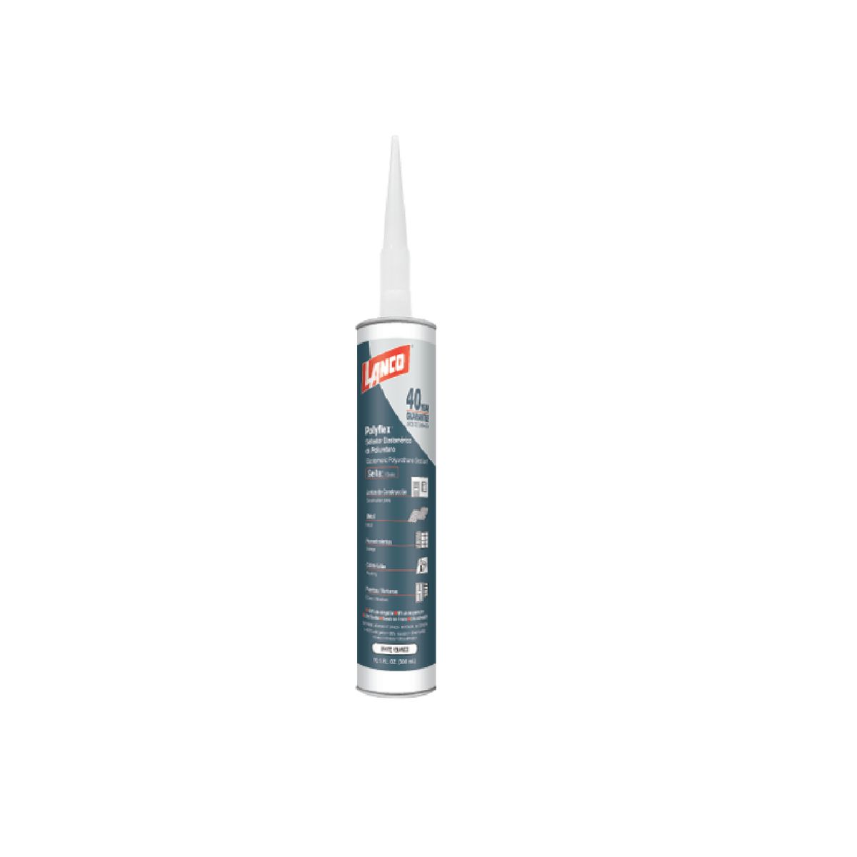 LANCO - Sellador adhesivo Poliuretano Polyflex Lanco Negro 300 ml