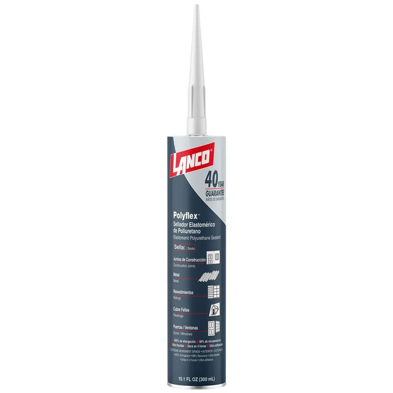 Sellador adhesivo Poliuretano Polyflex Lanco Blanco 300 ml | Sodimac Perú