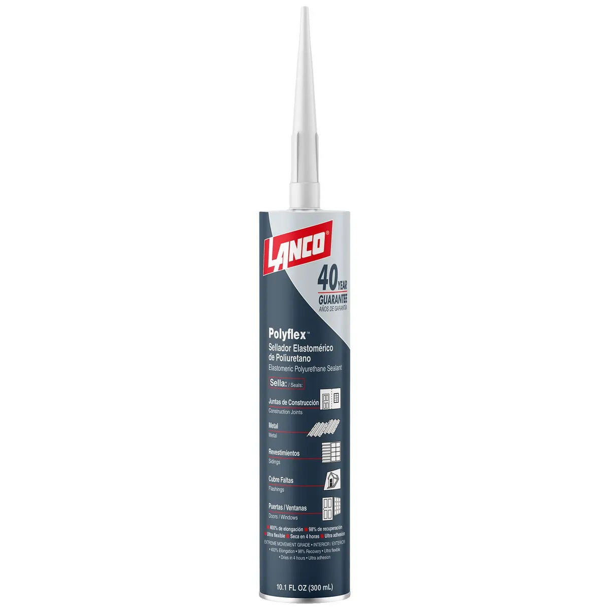 LANCO - Sellador adhesivo Poliuretano Polyflex Lanco Gris 300 ml