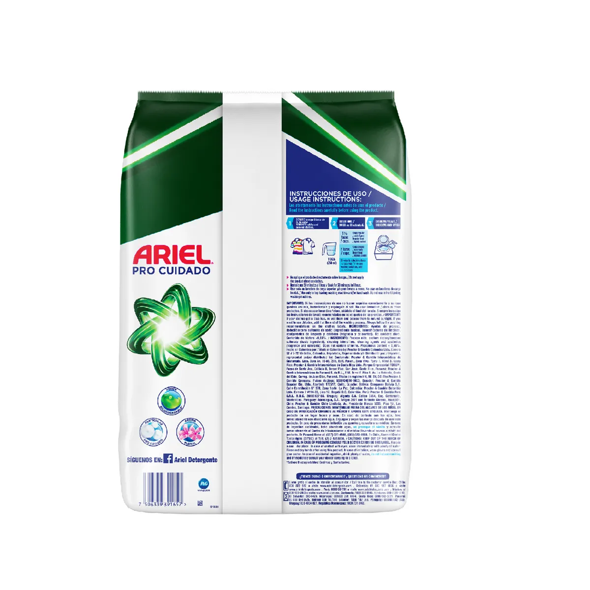 ARIEL - Detergente En Polvo Ariel 2Kg