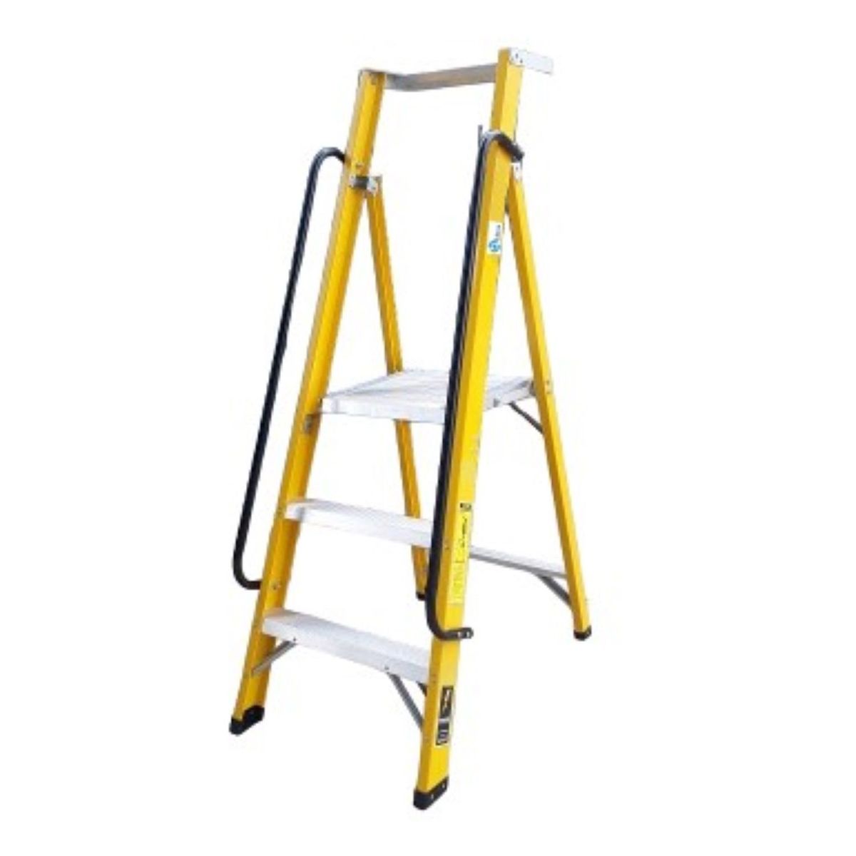  - Escalera Plataforma de Fibra de Vidrio 3 Pasos