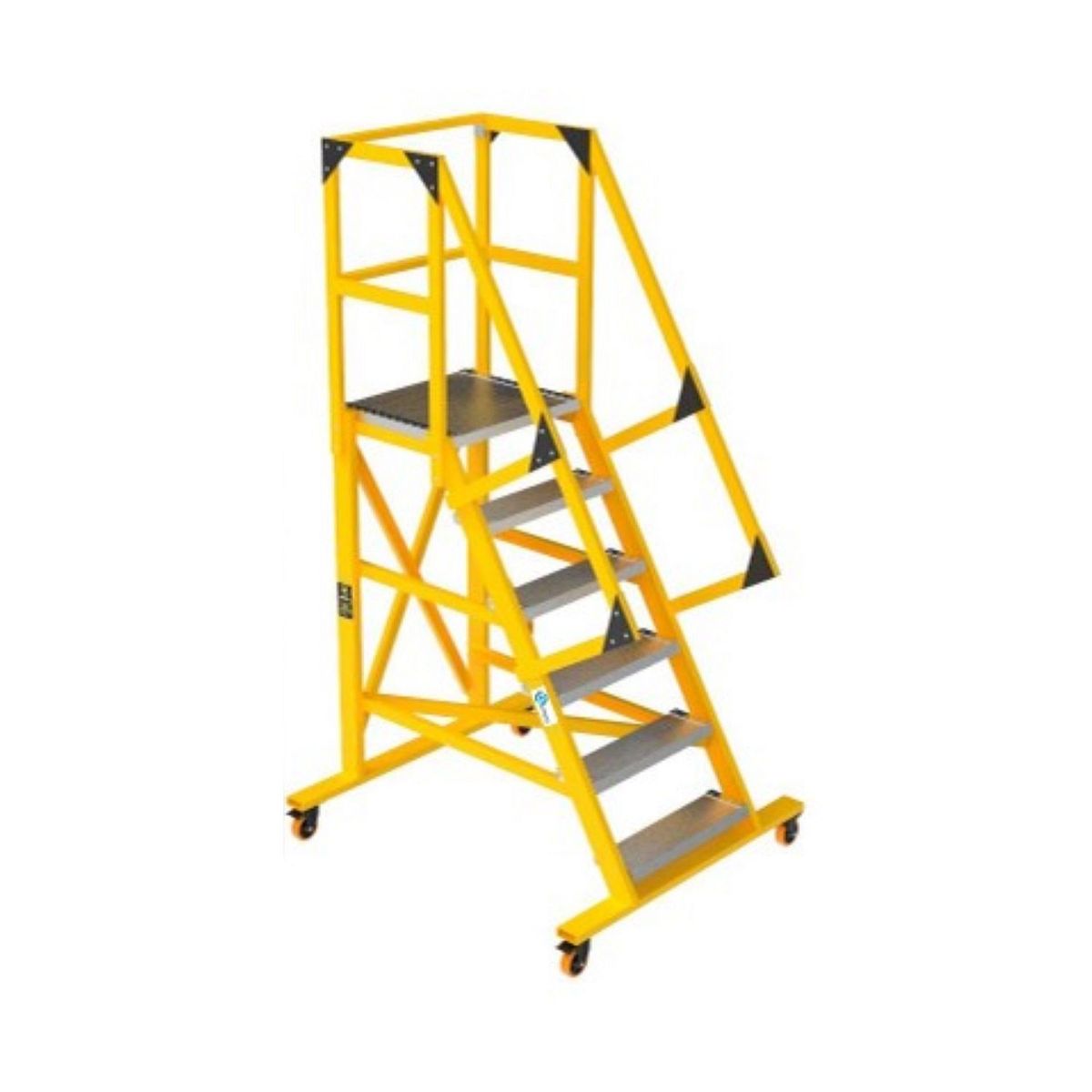  - Escalera Tipo Avión 6 Pasos Fibra de Vidrio 2.40m