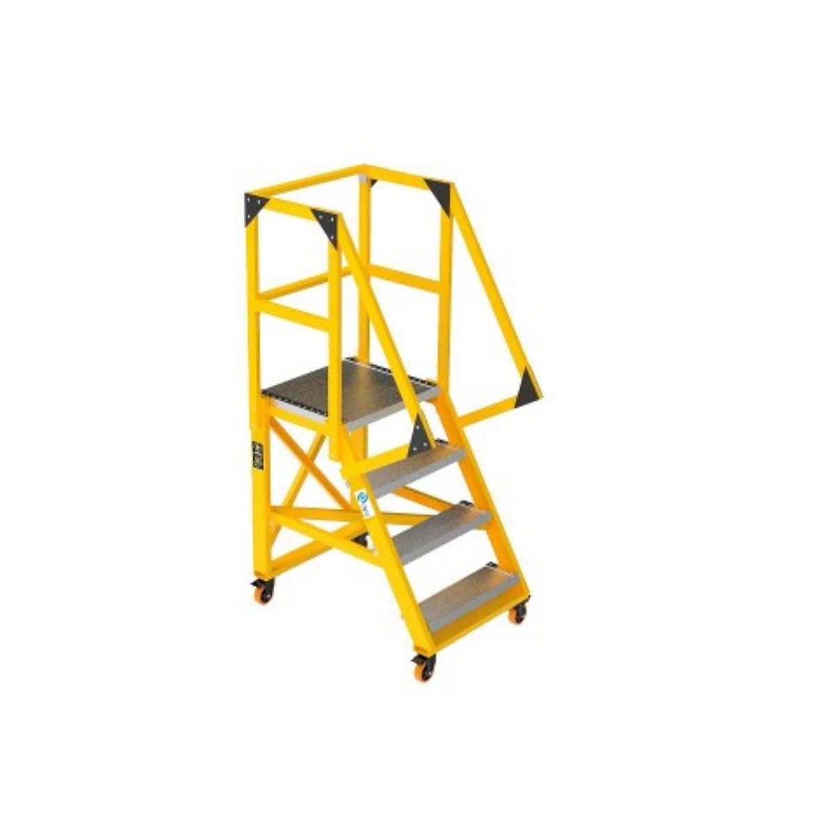  - Escalera Tipo Avión de Fibra de Vidrio 4 Pasos