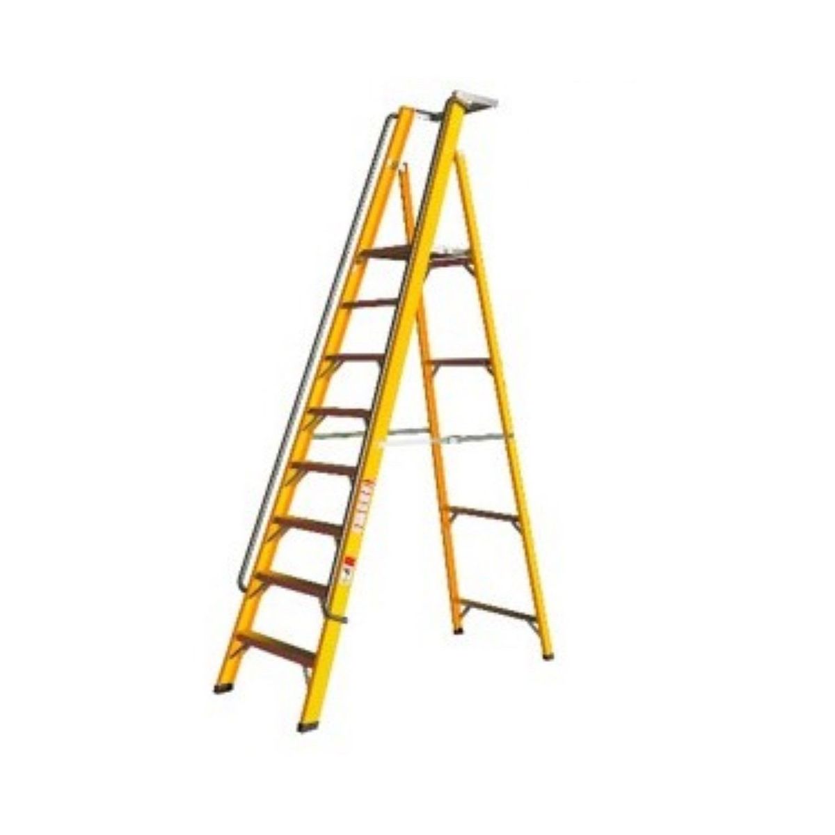  - Escalera Plataforma de Fibra de Vidrio 8 Pasos