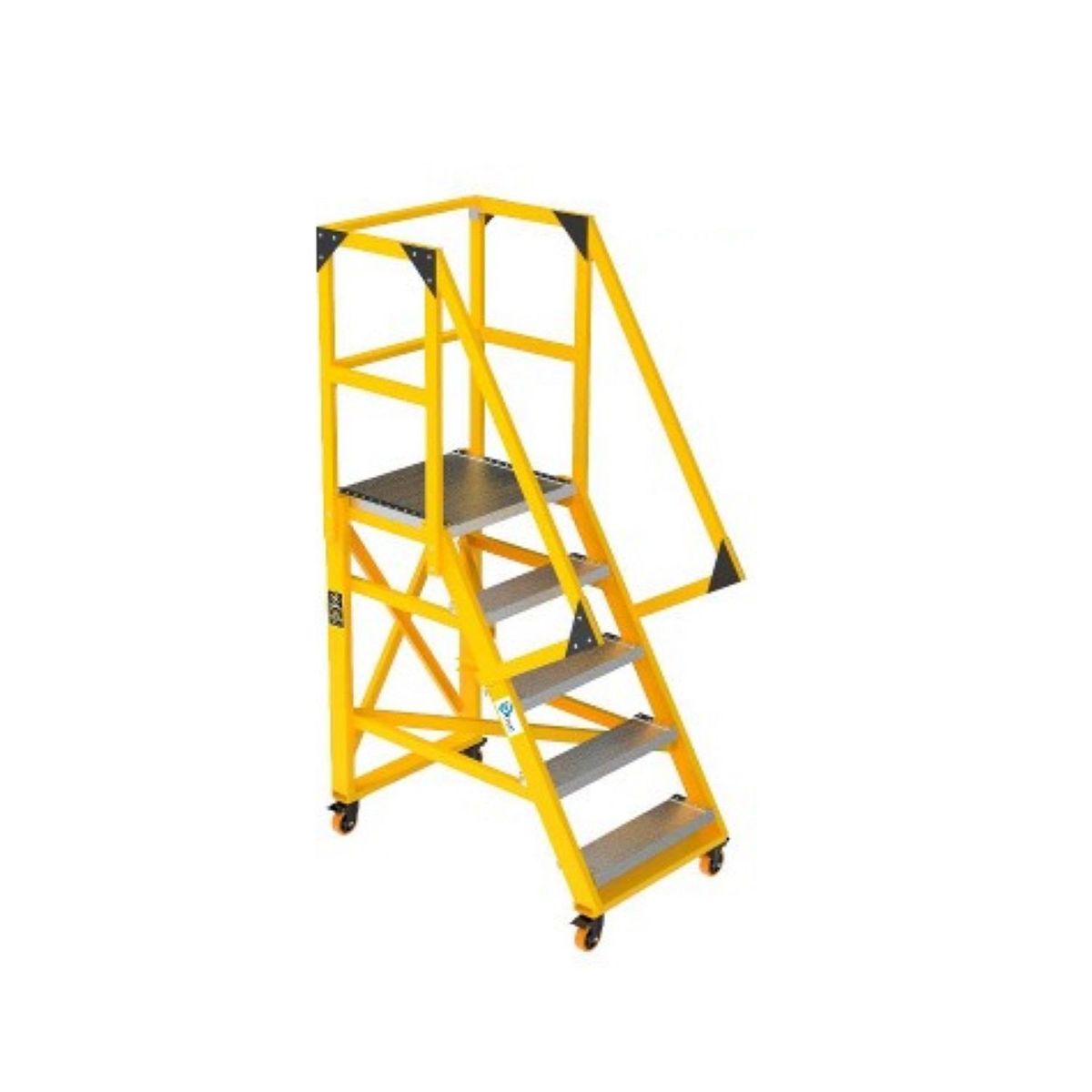  - Escalera Tipo Avión de Fibra de Vidrio 5 Pasos