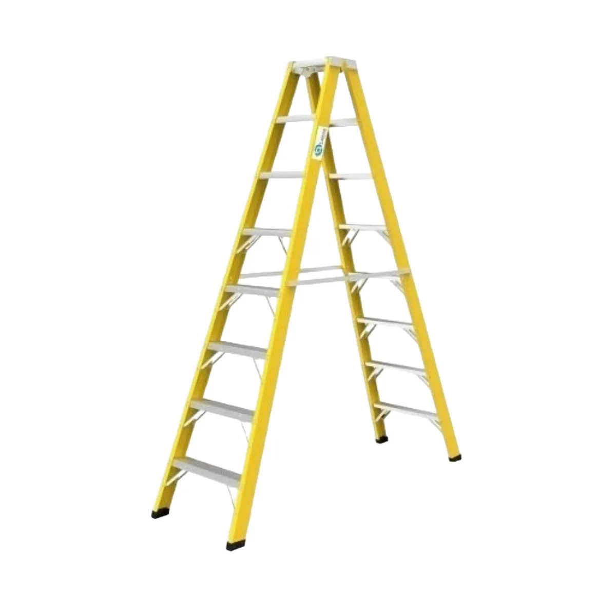  - Escalera Tijera Doble Ascenso 8 Pasos Fibra de Vidrio 2.44m