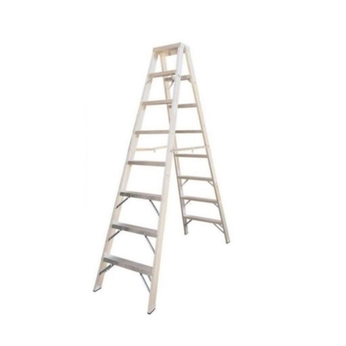  - Escalera Tijera Doble Ascenso 8 Pasos Aluminio 2.44m