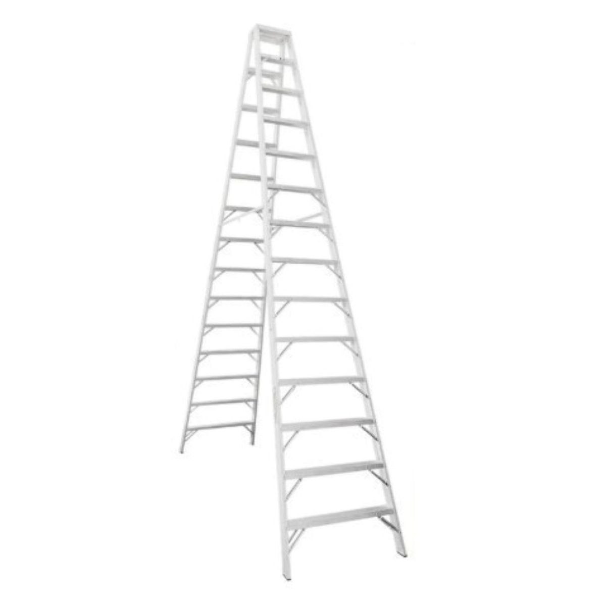  - Escalera Tijera Doble Ascenso 14 Pasos Aluminio 4.27m