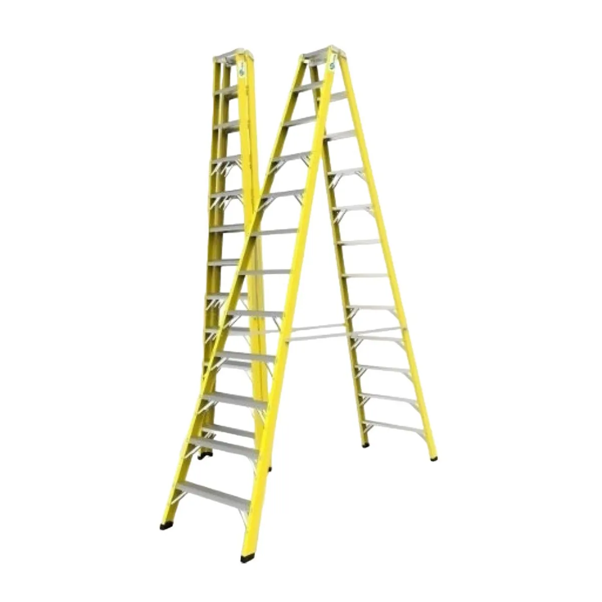  - Escalera Tijera Doble Ascenso 12 Pasos Fibra de Vidrio 3.66m