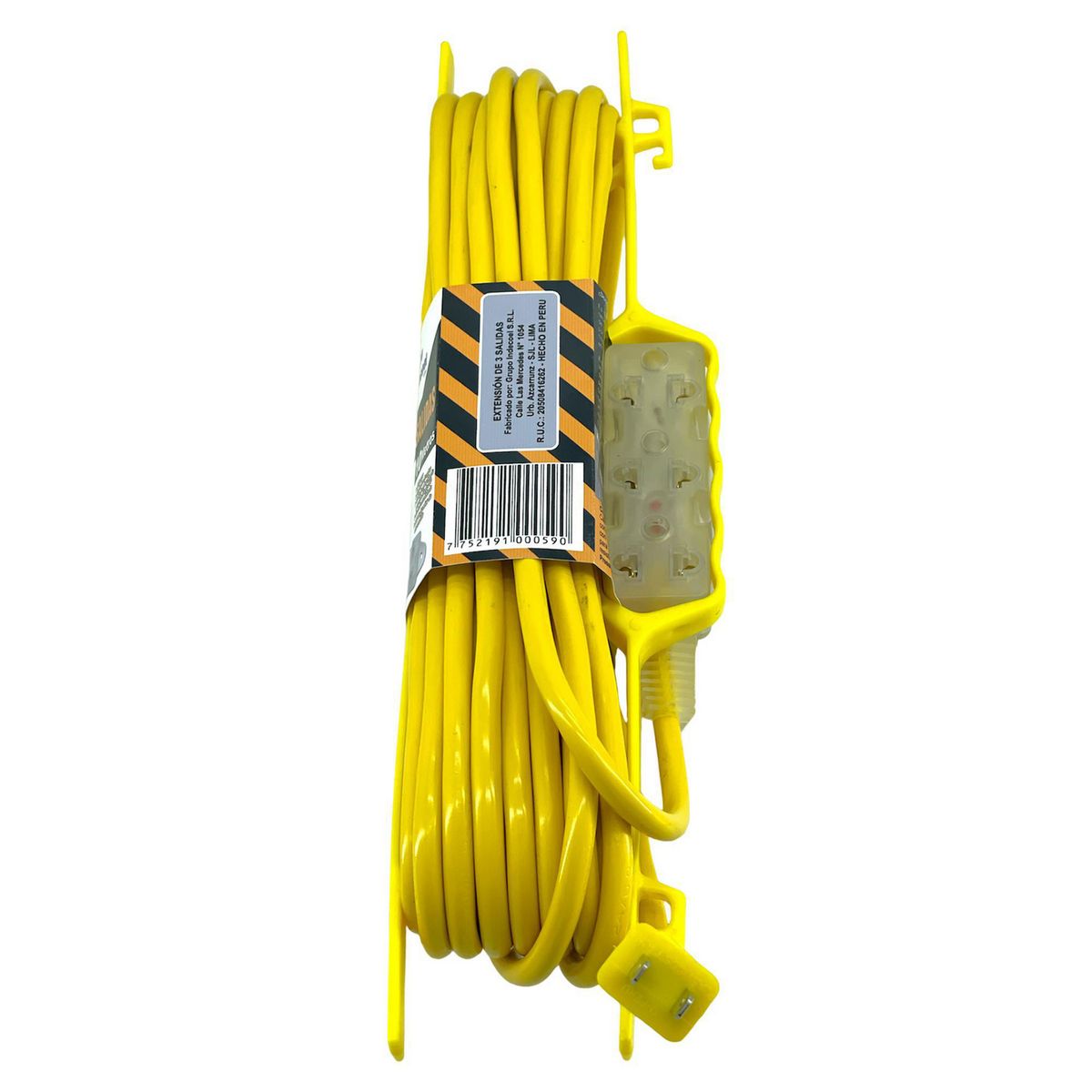 PLASTICOS INDECOEL - Extensión eléctrica de 3 Salidas Pvc x 10 Metros