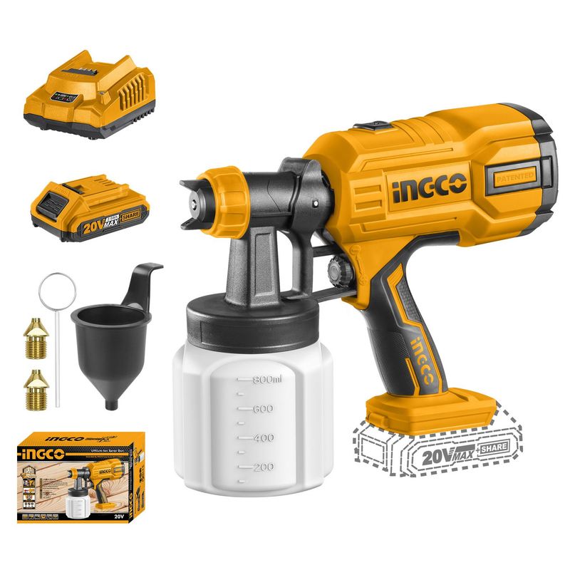  - Pistola para pintar 20V con Batería INGCO