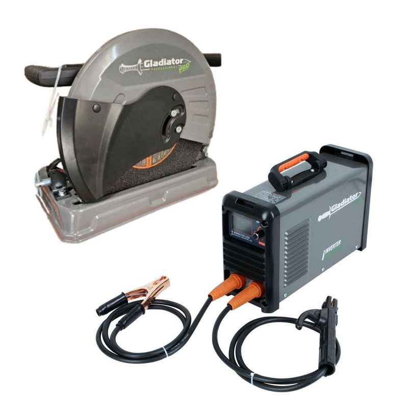 GLADIATOR - Soldadora Inverter 200a-220V y tronzadora GLADIATOR