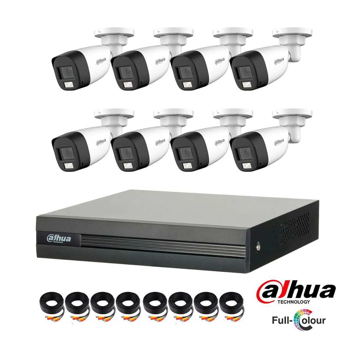 DAHUA - Kit 8 Cámaras de Seguridad Full Color Dahua 2mp
