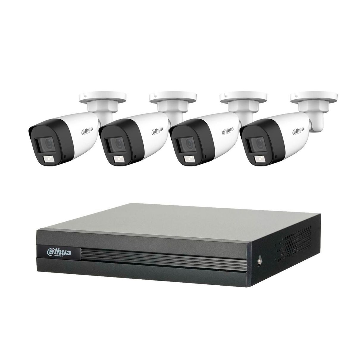 DAHUA - Kit 4 Cámaras de Seguridad Dahua Full Color 2mp