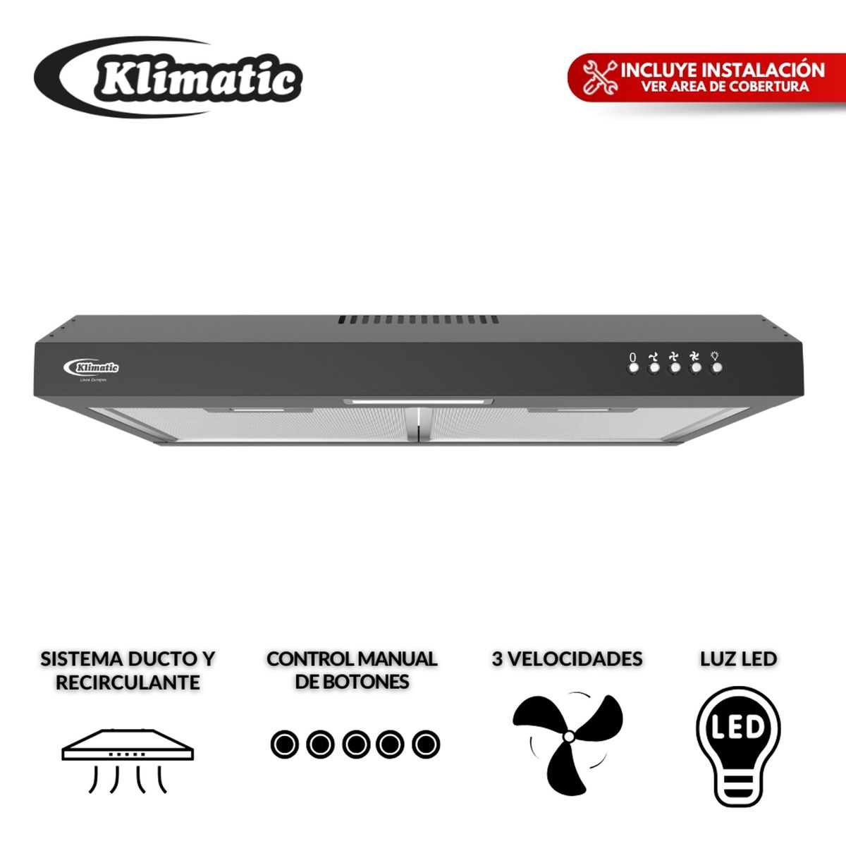 KLIMATIC - Campana Lineal Vento 60cm
