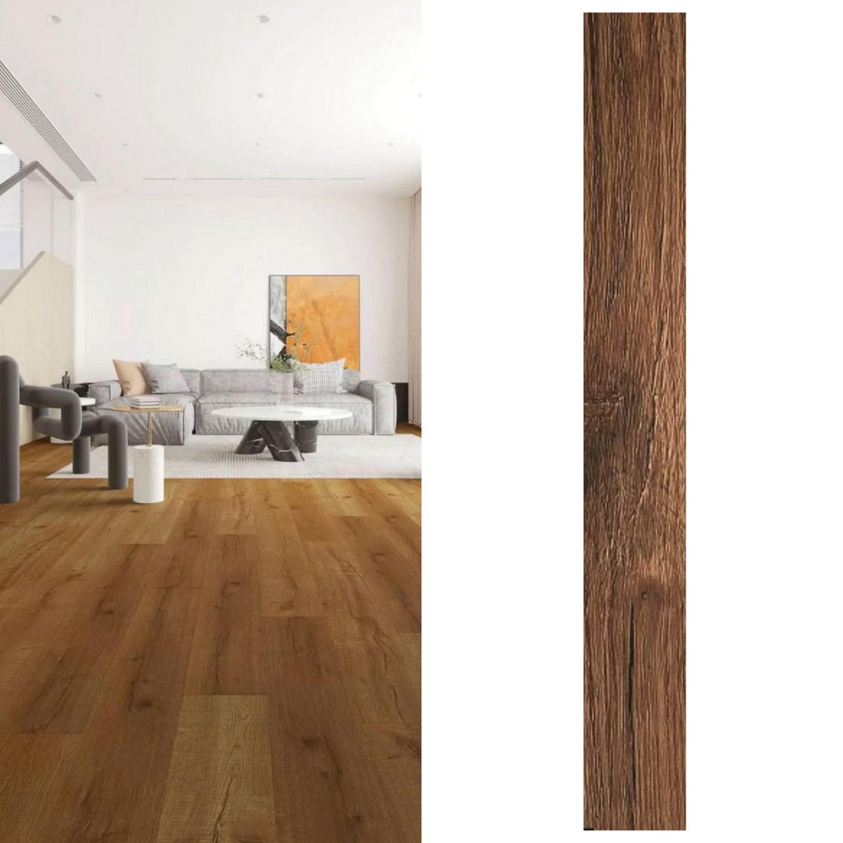 KLIPEN - Piso SPC Lignum Cappuccino 18.3x121.9cm 5mm - Venta por caja