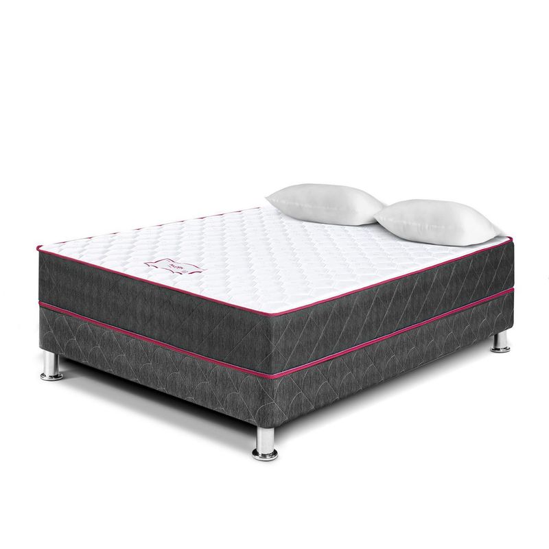 PARAISO - Cama Nappy 2 Plazas + 2 Almohadas + Protector