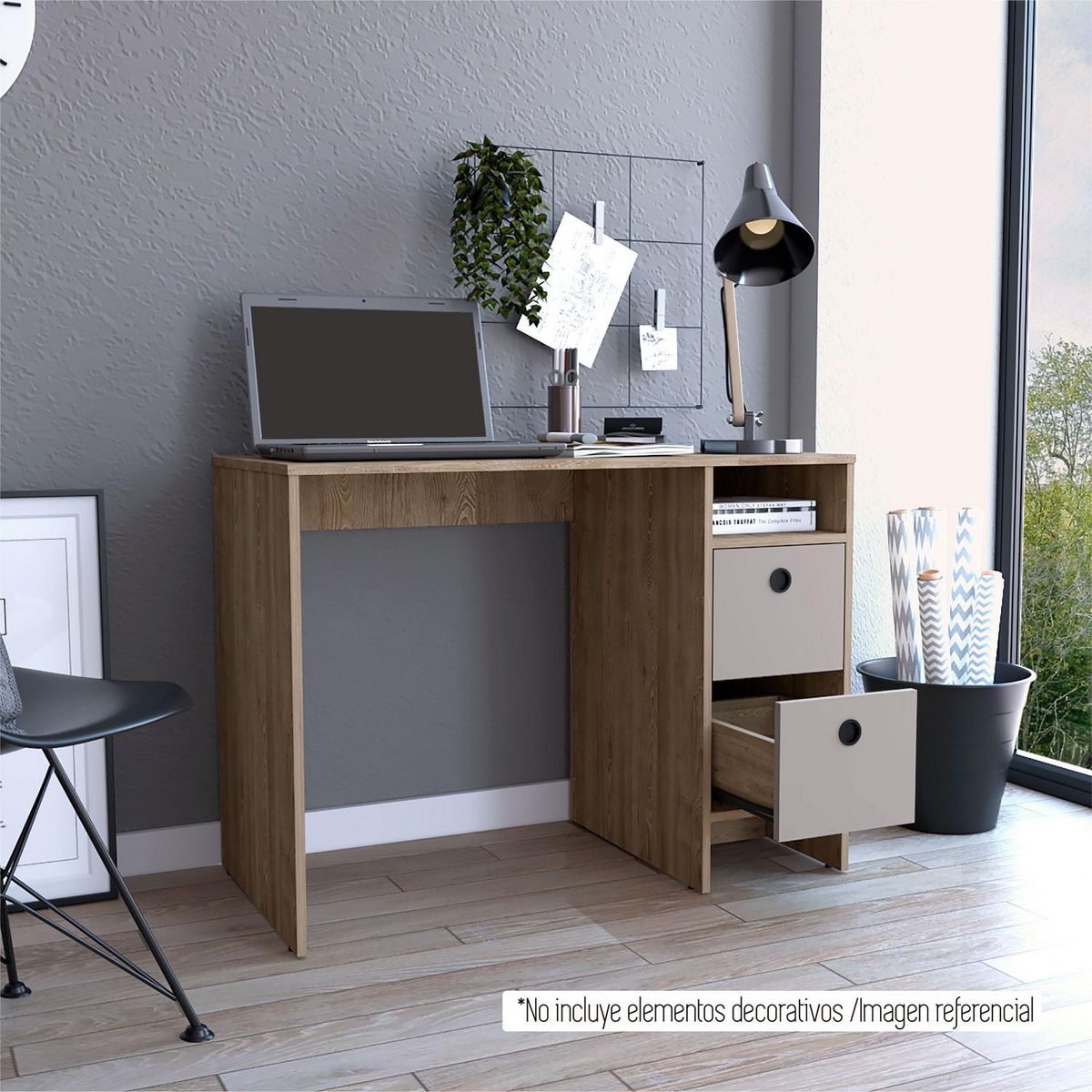 TUHOME - Escritorio Miel Melamina Khali