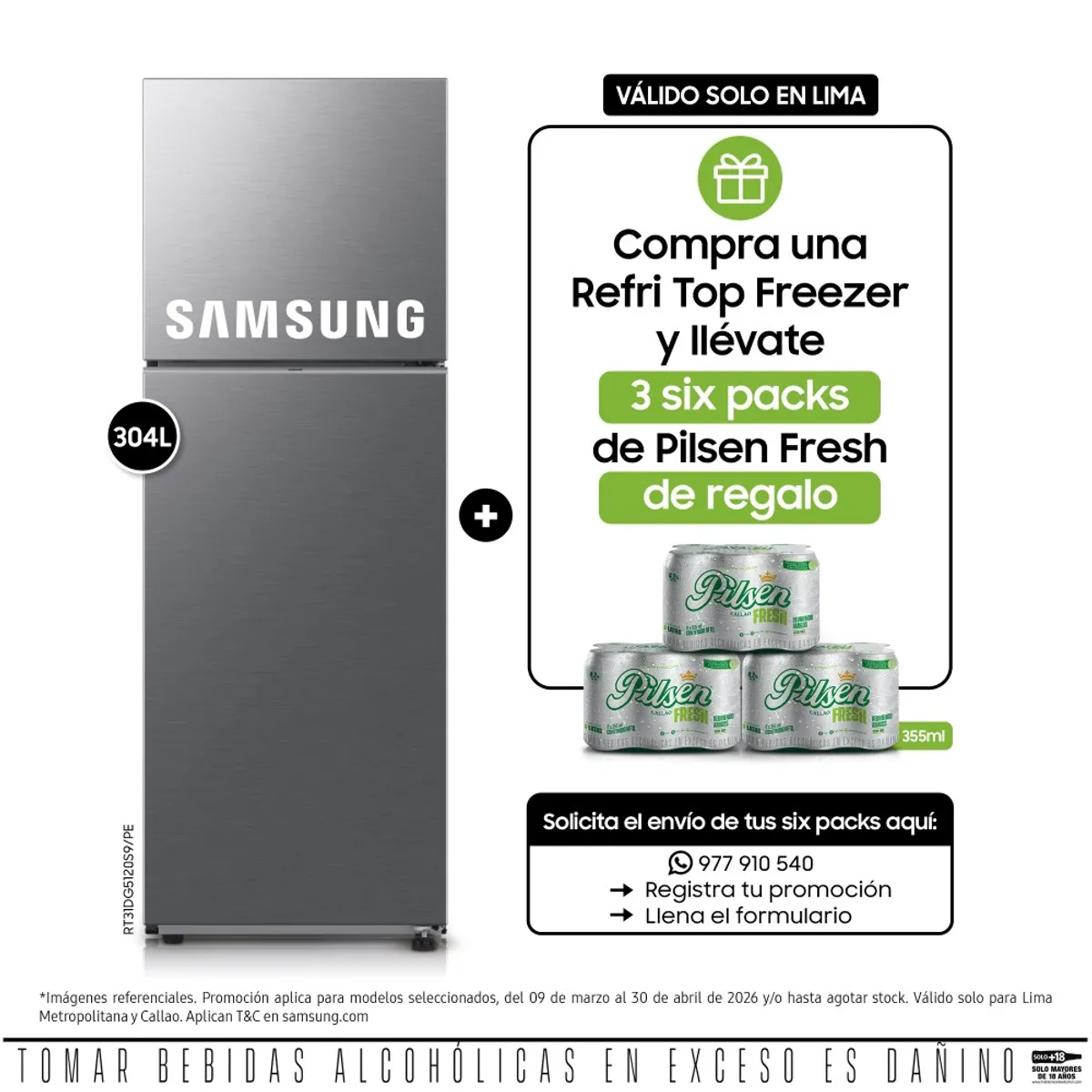 SAMSUNG - Refrigeradora Samsung Rt31Dg5120S9Pe 304 L