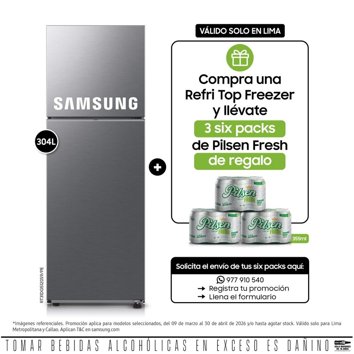 SAMSUNG - Refrigeradora Samsung Rt31Dg5120S9Pe 304 L