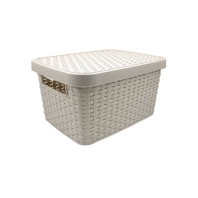DURAPLAST - Cesto Rattan N3 con Tapa 10L Duraplast