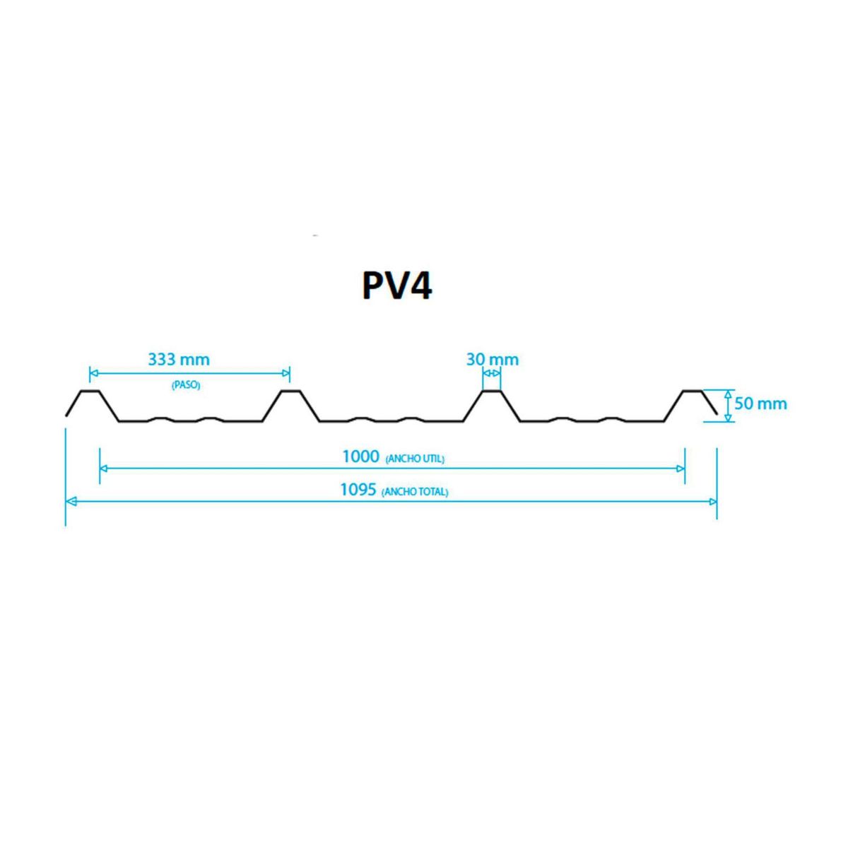 POLYARQ - Plancha de Policarbonato PV4 Transparente 1.09m x 11.80 m x 1mm