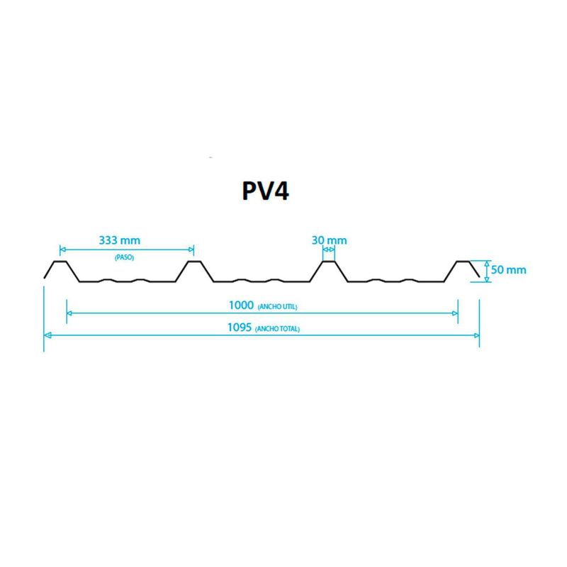 POLYARQ - Plancha de Policarbonato PV4 Transparente 1.09m x 11.80 m x 1mm