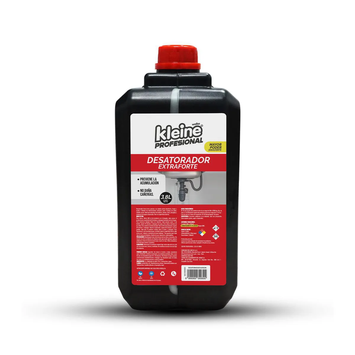 KLEINE - Desatorador Líquido Extra Forte Karson 3L