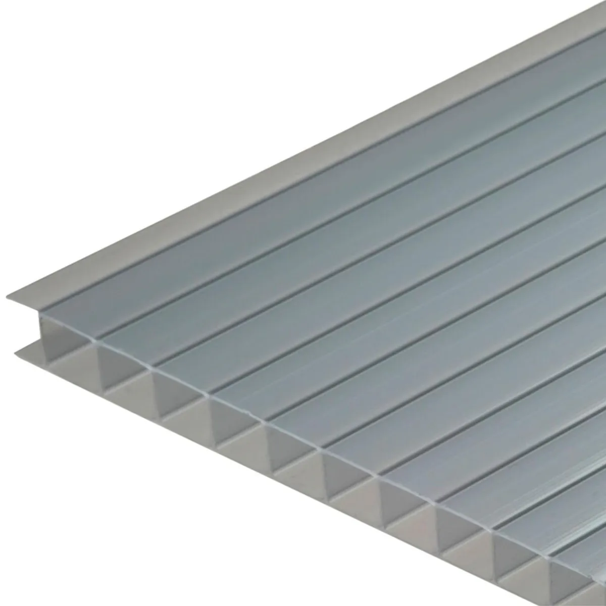 POLYARQ - Techo de Policarbonato Alveolar Gris Reflectivo 2.10m x 11.80m x 8mm Polygal