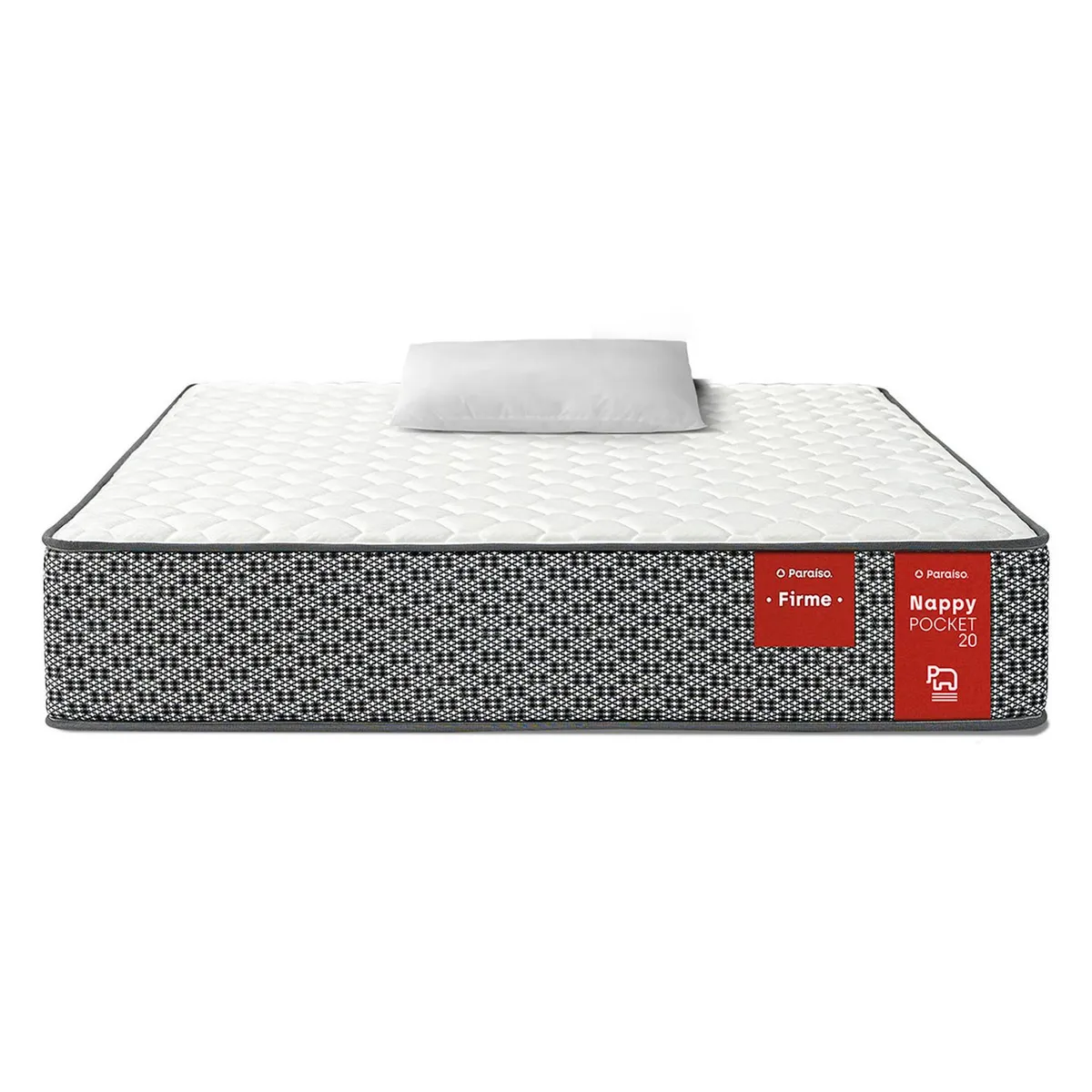 PARAISO - Colchón Nappy Pocket 20 1.5 Plazas + Almohada + Protector