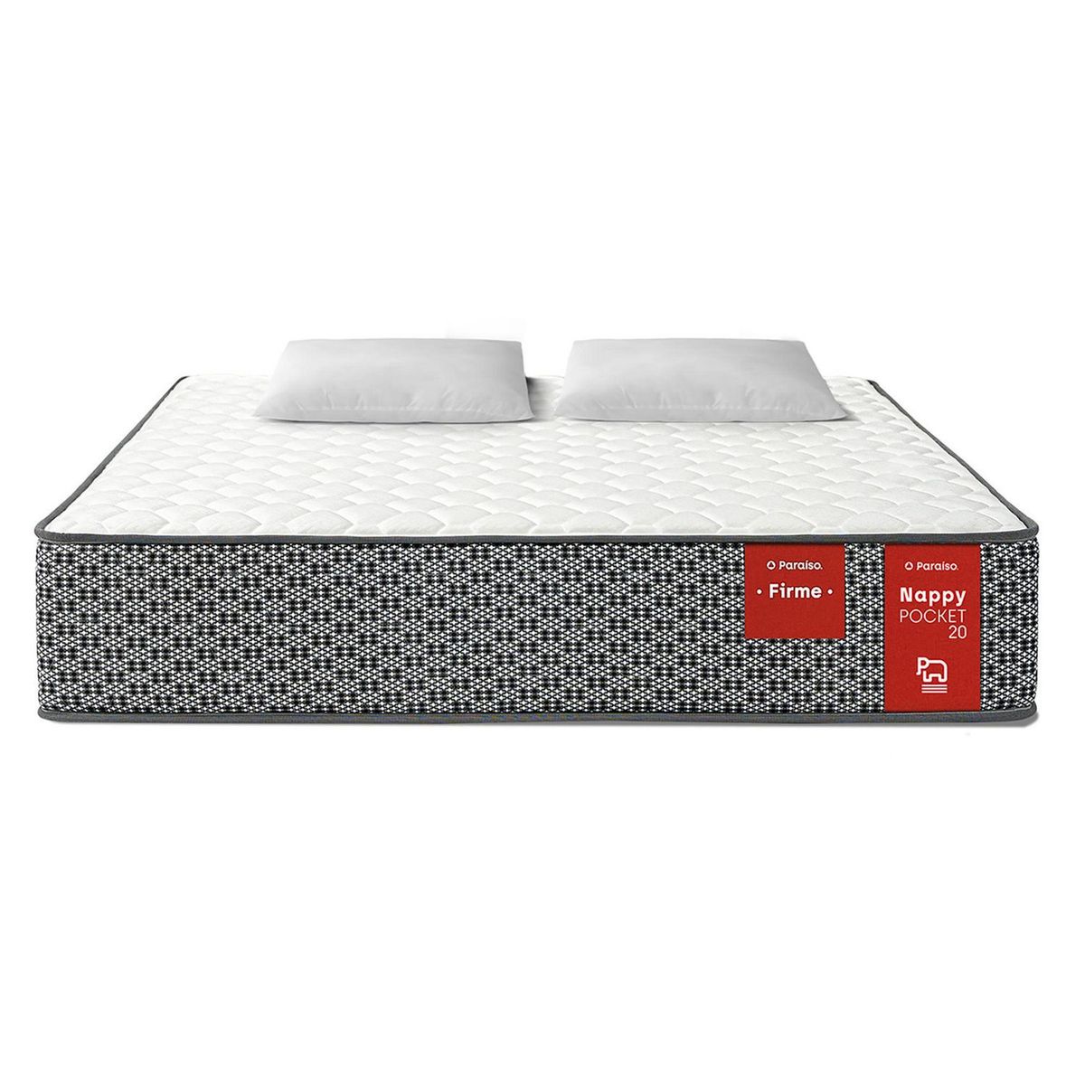PARAISO - Colchón Nappy Pocket 20 King + 2 Almohadas + Protector