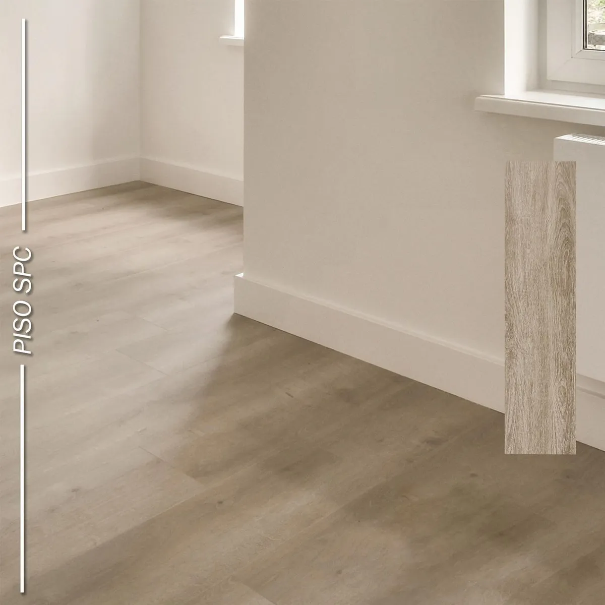 DECOKASA - Piso SPC Marrón Arena 18x122cm 5.5mm - Venta por caja