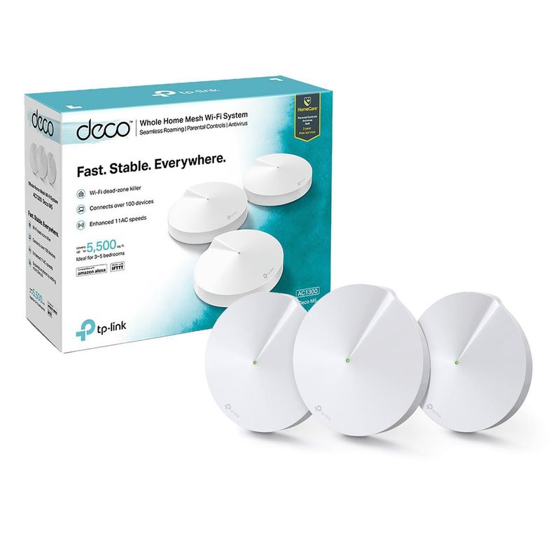 TP LINK - Deco M5 3 Pack Sistema Wi-Fi 5 GHz 2,4 GHz Dual Band AC1300