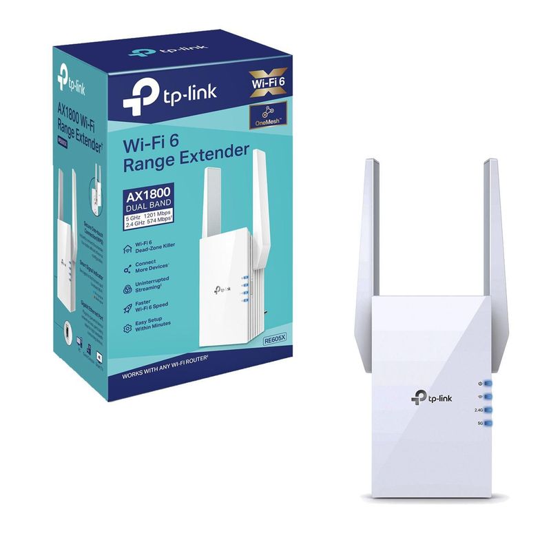 TP LINK - RE605X Extensor de Red Wi-Fi 6 Mesh AX1800