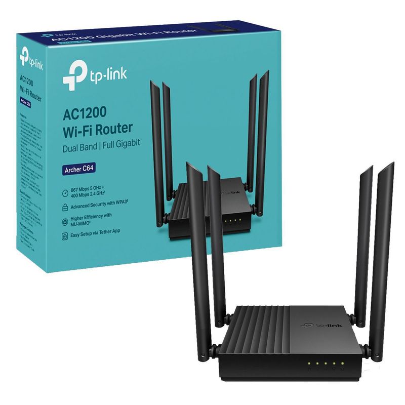 TP LINK - Router Doble Banda AC1200 Archer C64