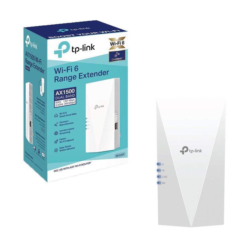 TP LINK - RE500X Mesh Wi-Fi 6 Extensor 5 GHz 2,4 GHz AX1500